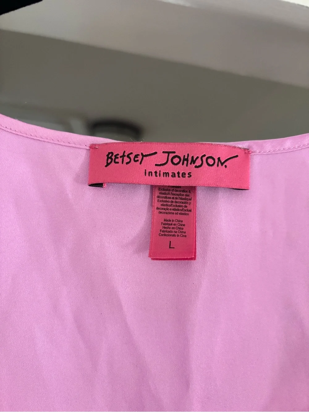 Betsey Johnson Camisole Large Lilac Satin Intimates - Picture 2 of 4